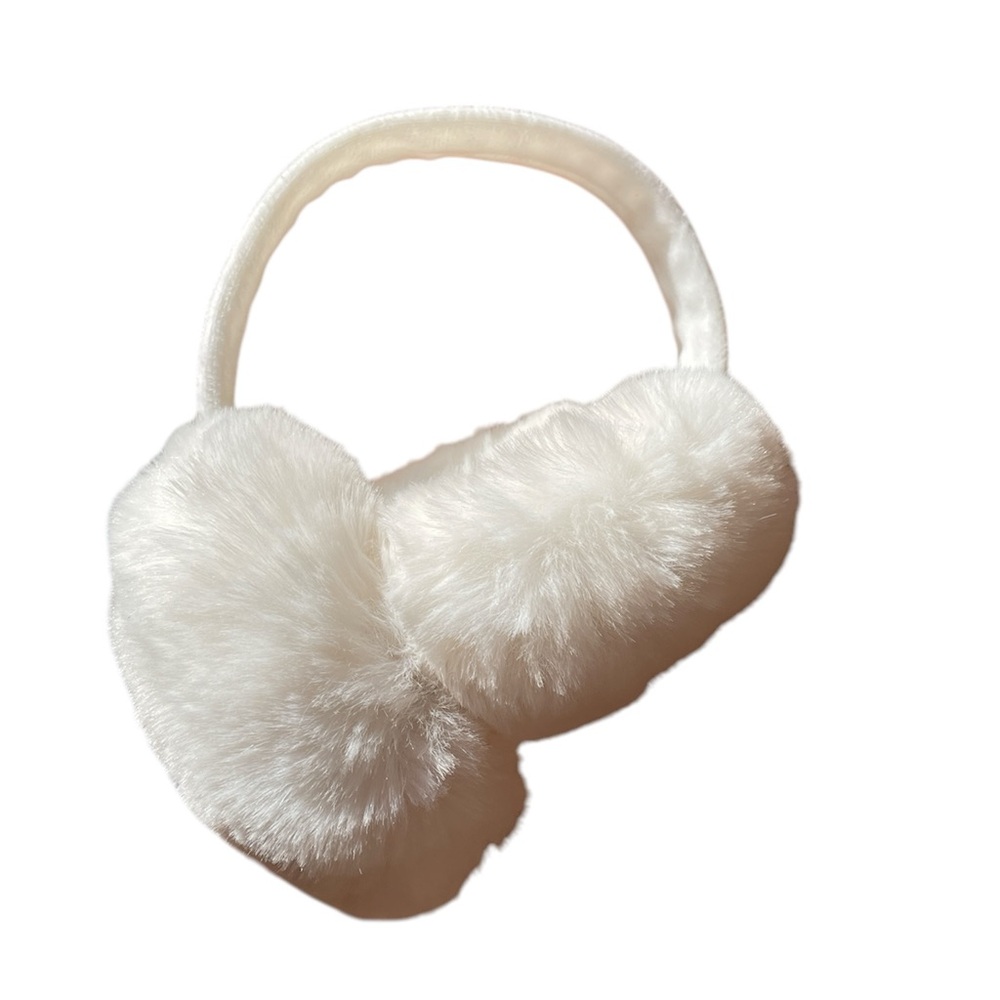 Fluffy white earmuffs